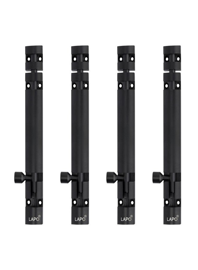 LAPO 4 Pack Premium Aluminum Tower Bolt 6 Inch, Tower Bolt for Main Door and Bathroom, Kundi Door Latch for Bedroom, Chitakni, Tower Bolt for Home,Offices Doors,Windows (Black Finish, Pack of 4) - Image 1